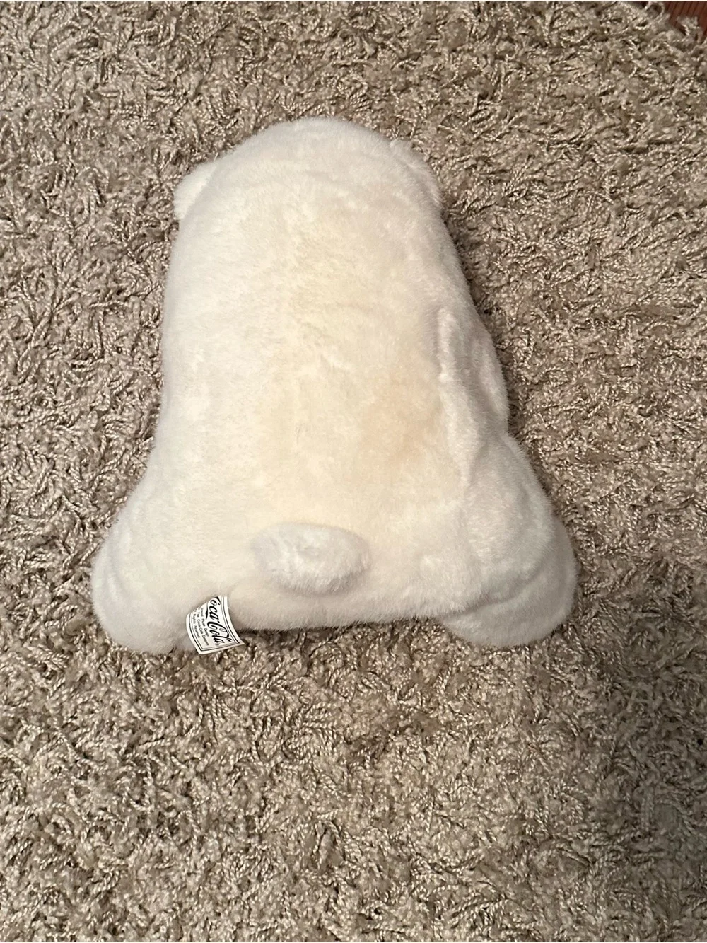 Vintage 1993 Coca Cola White Polar Bear Plush with Red Logo NWT